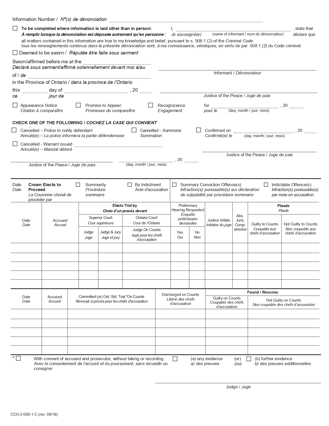 Crypto tracking and section 8 of the Charter - new frontiers 9 Criminal Code Form 2 Information – Common Adult Package